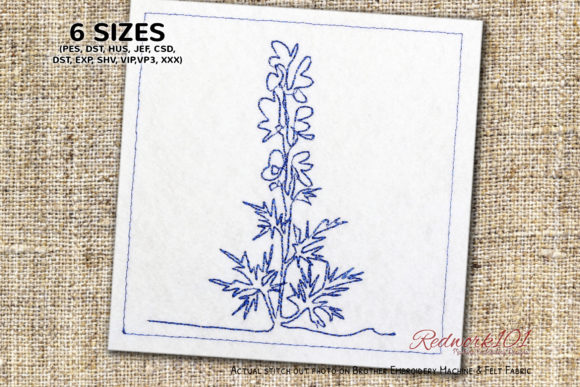 Aconite Flowering Plant Lineart: A Charming Design