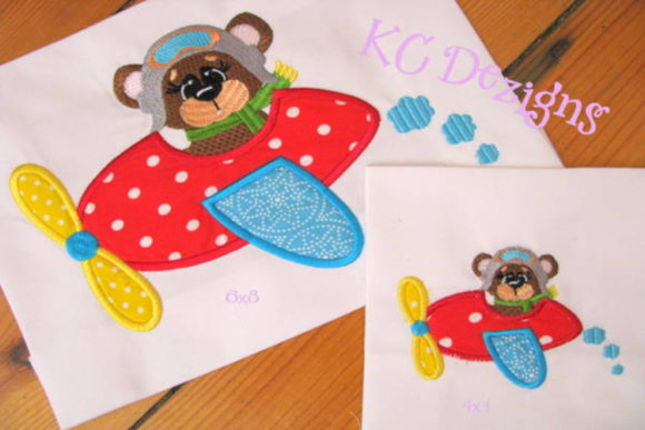 Aviator Bear 02 Applique: A Charming Addition