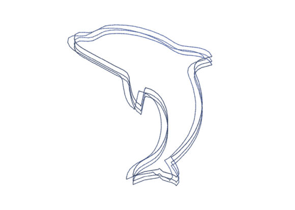 Dolphin Scribble Stitch: A Versatile Embroidery Design