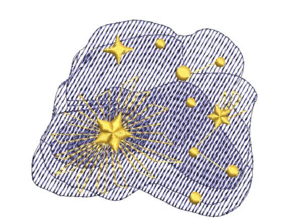 Moon and Stars: A Heavenly Addition for Holiday Embroidery
