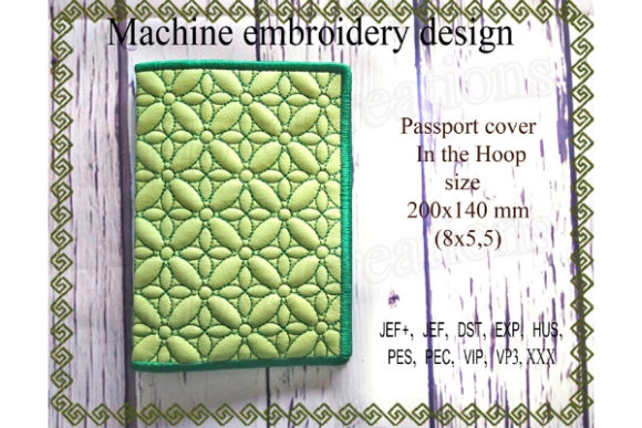 Passport Cover: A Versatile Embroidery Design
