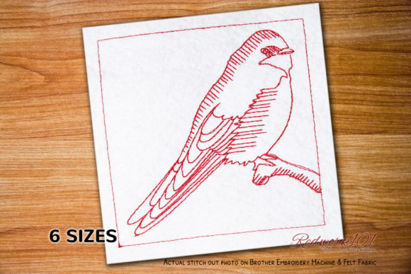 Swallow on a Tree Redwork: A Charming Seasonal Design