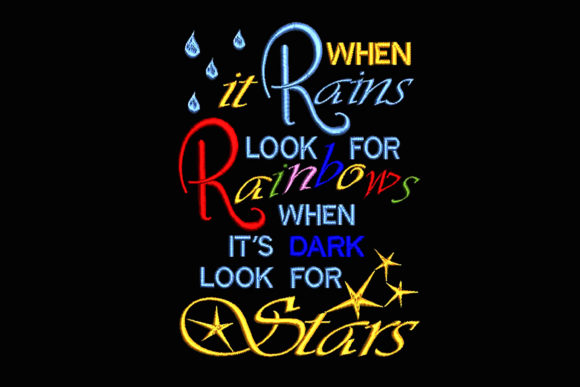 When It's Dark: A Bright, Inspirational Embroidery Design